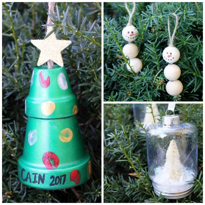 various christmas ornaments on a tree