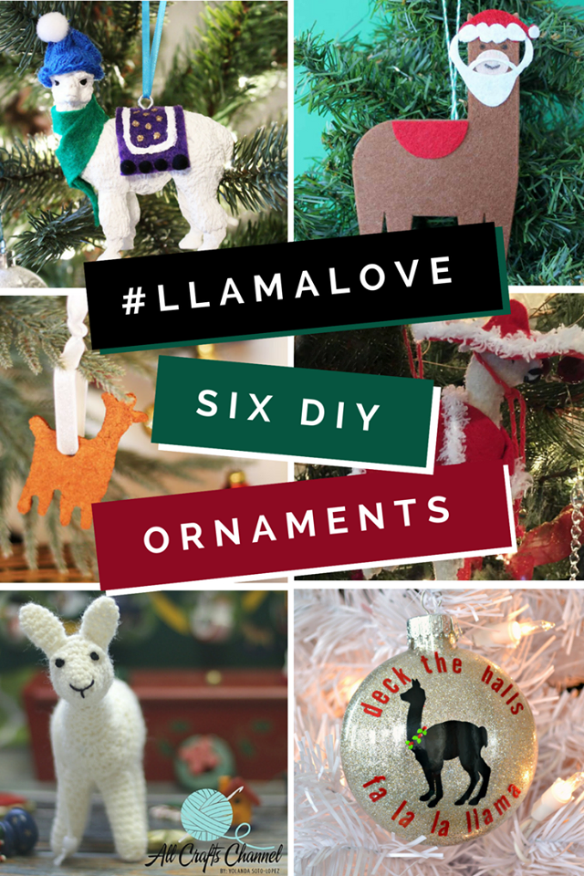 llama ornaments pin image