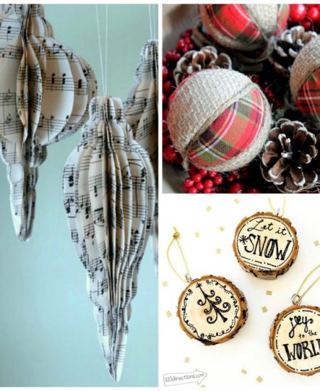 Make these country Christmas ornaments for your tree! Perfect for rustic farmhouse Christmas decor!