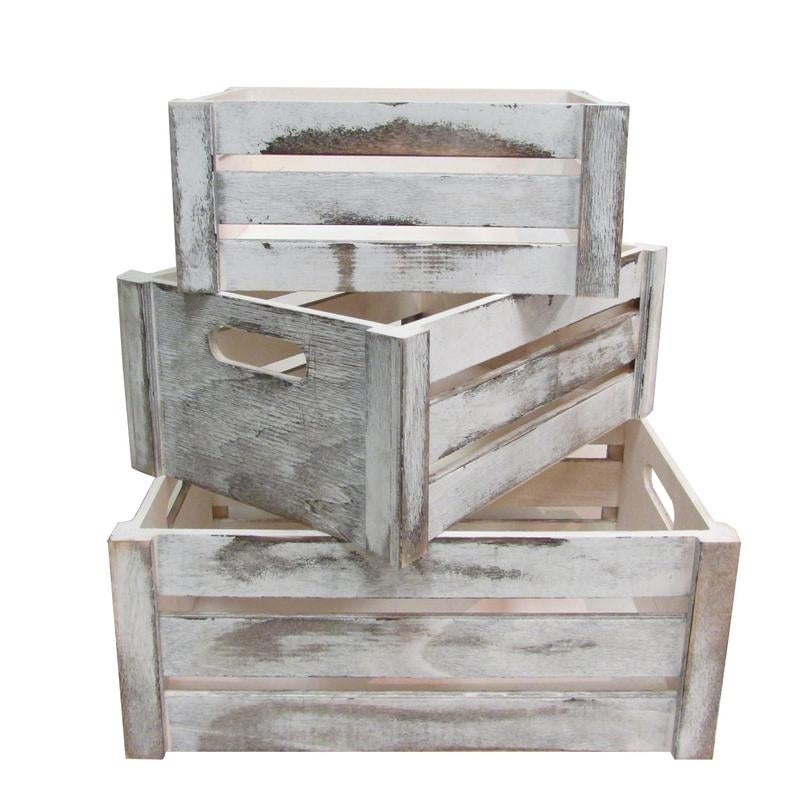 distressed wood crates