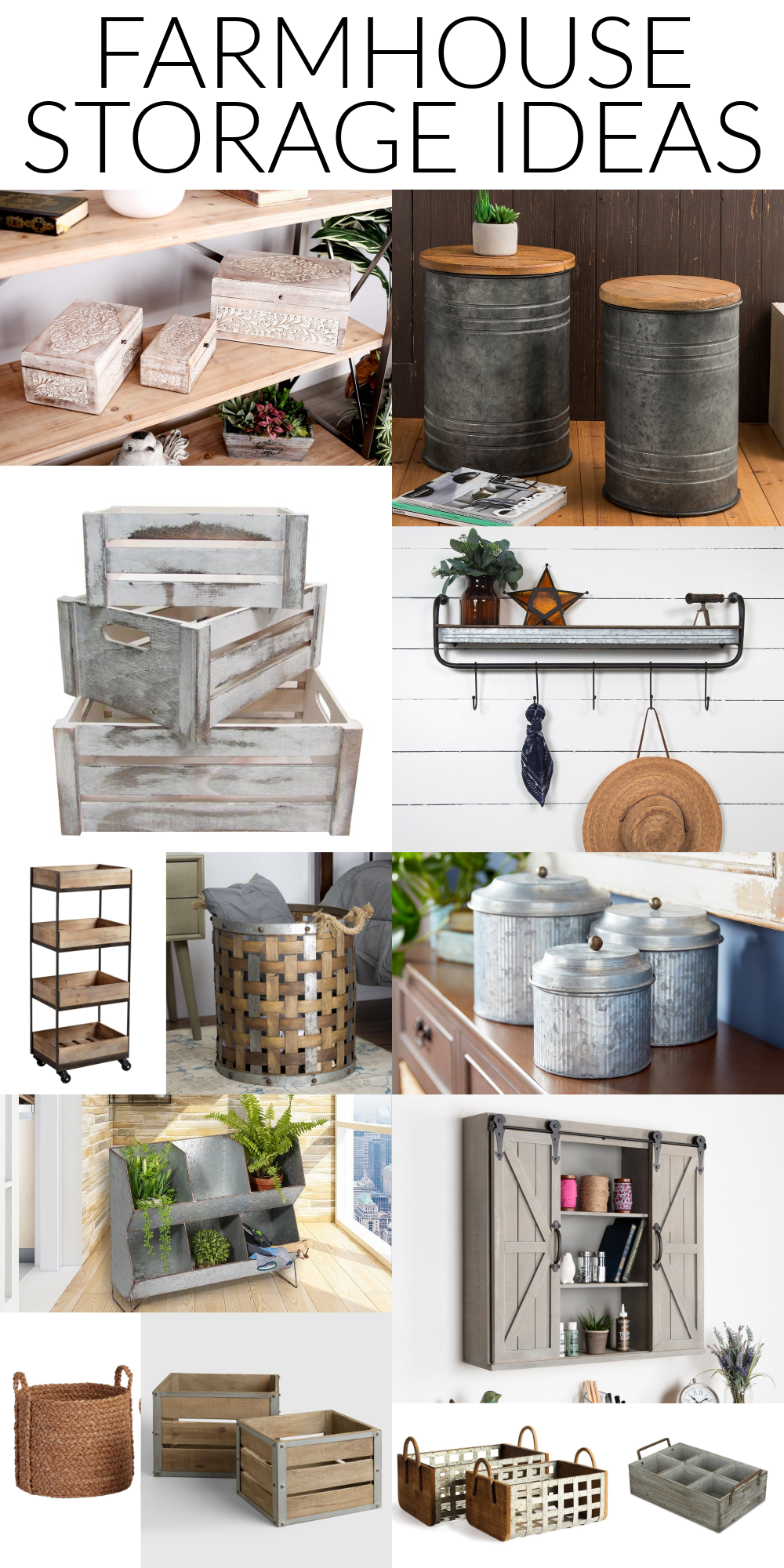 farmhouse decorative storage