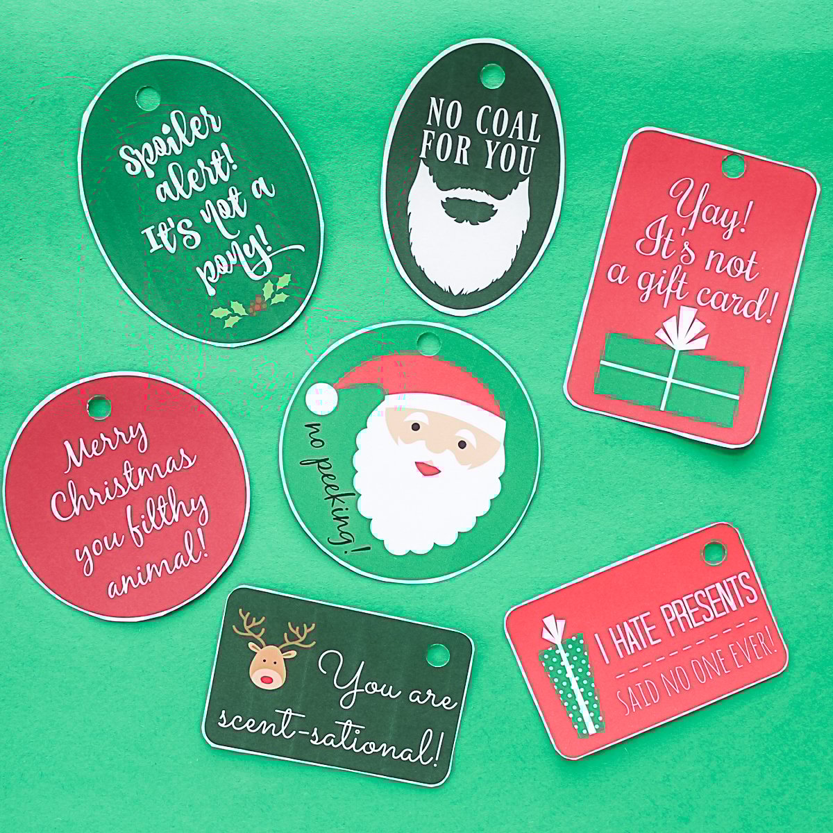 funny christmas tags