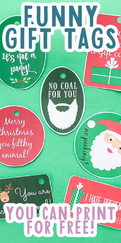 funny christmas tags