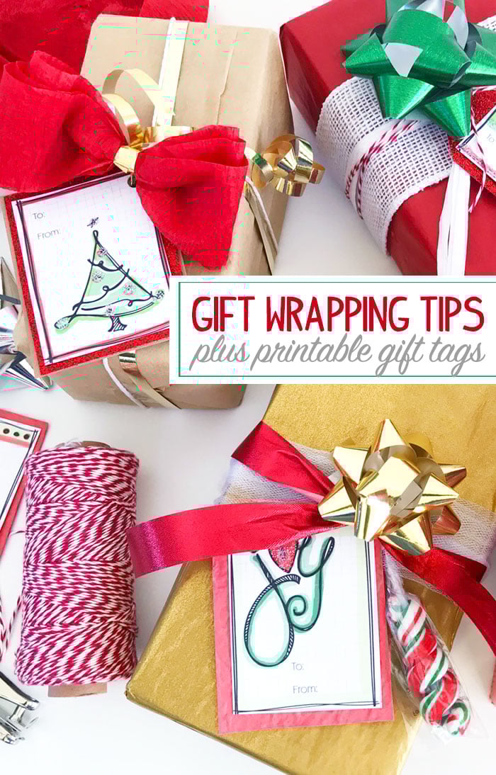 Gift Wrapping Tips and Free Printable Gift Tags