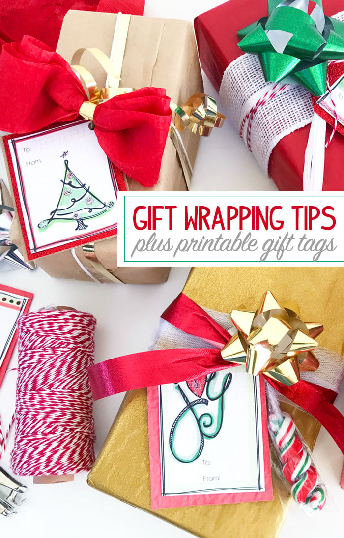 Gift Wrapping Tips and Free Printable Gift Tags