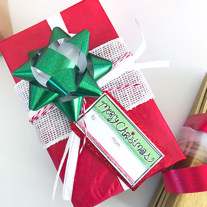 Add layers of ribbon, twine and bows to pretty up a gift