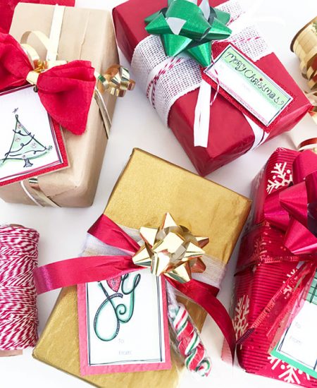 Easy gift wrapping tips and free gift tags