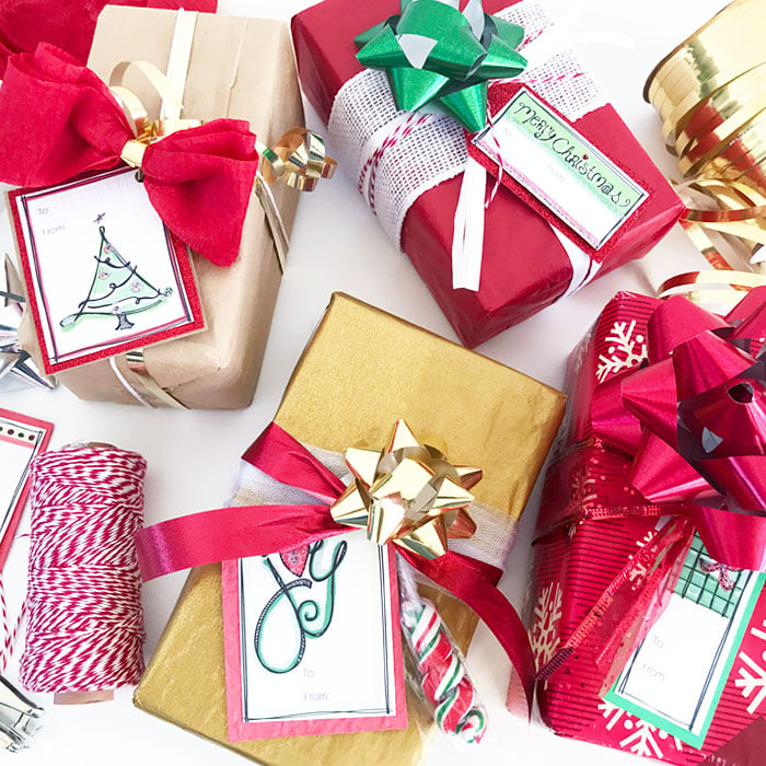 Easy gift wrapping tips and free gift tags