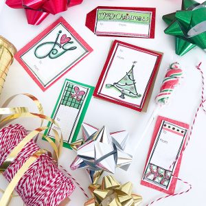 Gift tags, ribbons and extra treats make gift wrapping fun