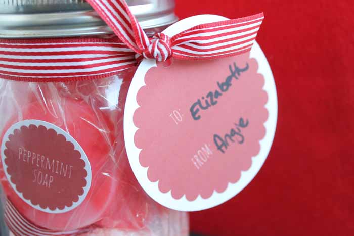 peppermint pampering gift tag