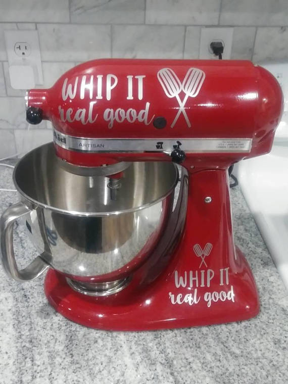 whip it real good kitchenaid mixer decal