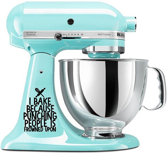 baking kitchenaid mixer decal