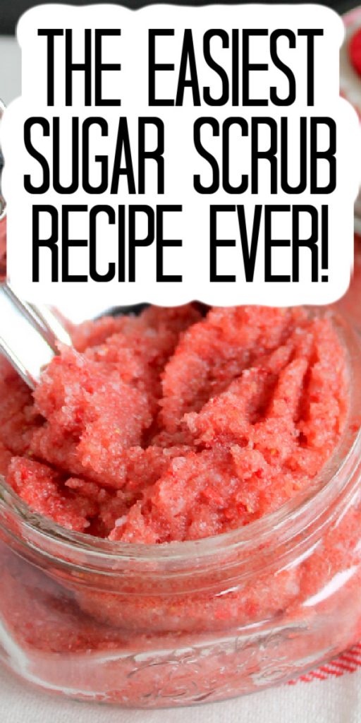 sugar scrub recipe in a jar