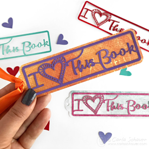 Cute Valentine Bookmark SVG file by Carla Schauer Studio