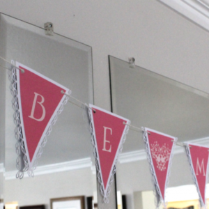 DIY “Be Mine” Banner Made With Cricut by The Quiet Grove