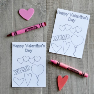How to Make a Color Your Own Valentine Card by Creativities Galore