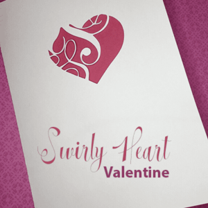 Make a Swirly Heart Valentine Card with Cricut by Try It Like It Create It