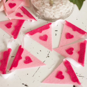 Valentines Mini Heart Banner with SVG by Frog Prince Paperie