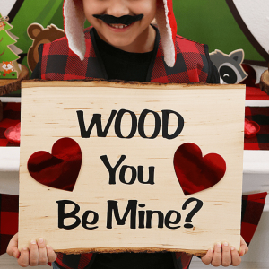 Wood You Be Mine Valentine’s Day Sign by Michelle's Party Plan It