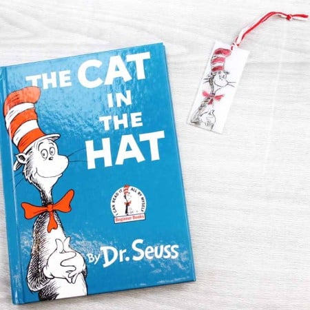 cat in the hat bookmark