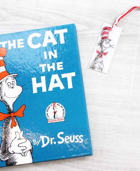 cat in the hat bookmark