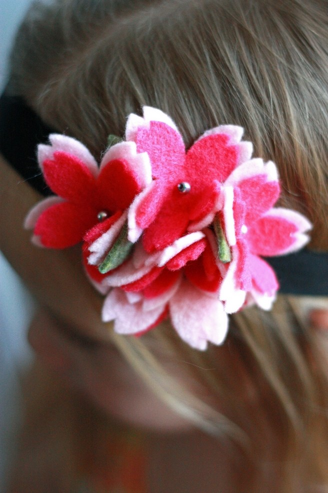 felt flower headband