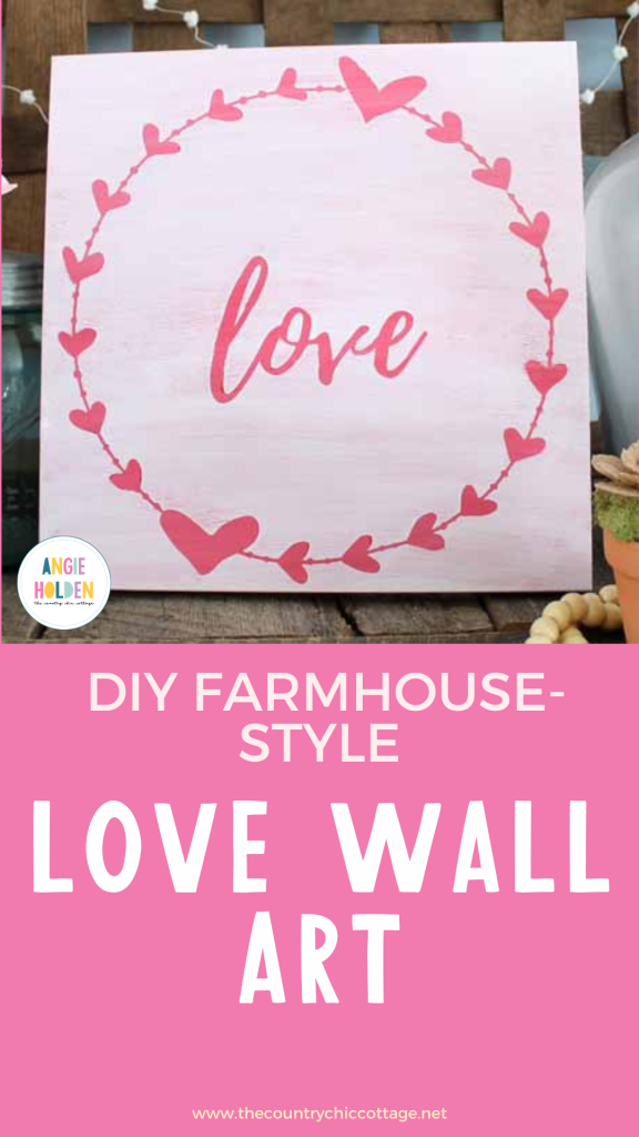 DIY farmhouse-style wall love art
