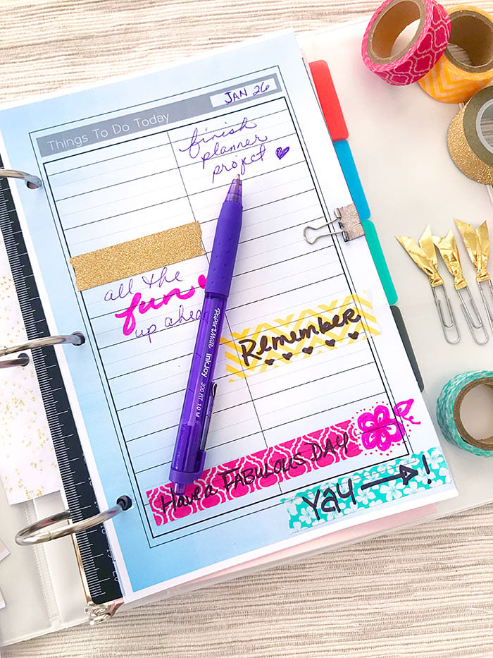 Make your own DIY Planner with free printables