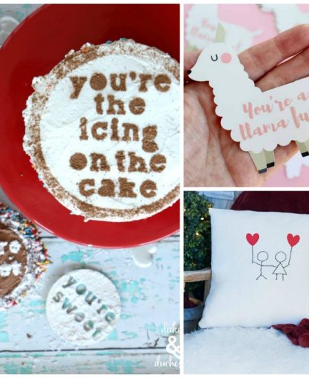 These DIY Valentines can all be made with your Cricut machine! Get the step by step instructions for each of the over 50 ideas here! #cricut #cricutmade #valentinesday #valentines