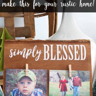 double photo frame in a farmhouse style home