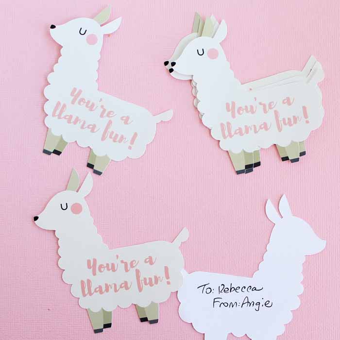 cute llama Cricut Valentine ideas