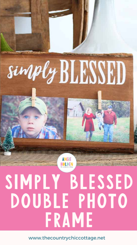 Simply Blessed SVG File: DIY Double Picture Frame