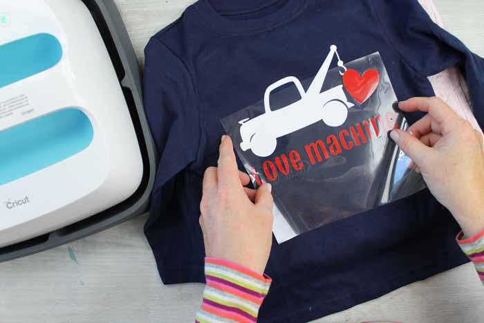 adding love machine to a shirt for valentine's day