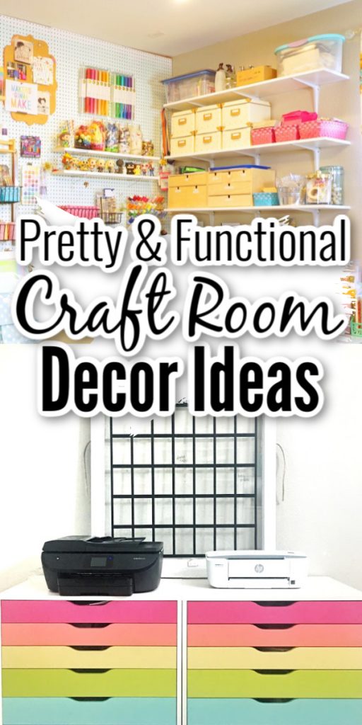 Got a craft room and looking for decor ideas! We have a ton of ideas that you will love! #craftroom #crafting #decor #homedecor