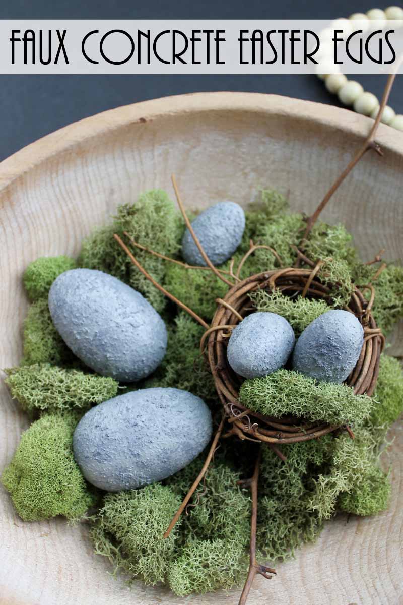 cement crafts easter eggs pin image