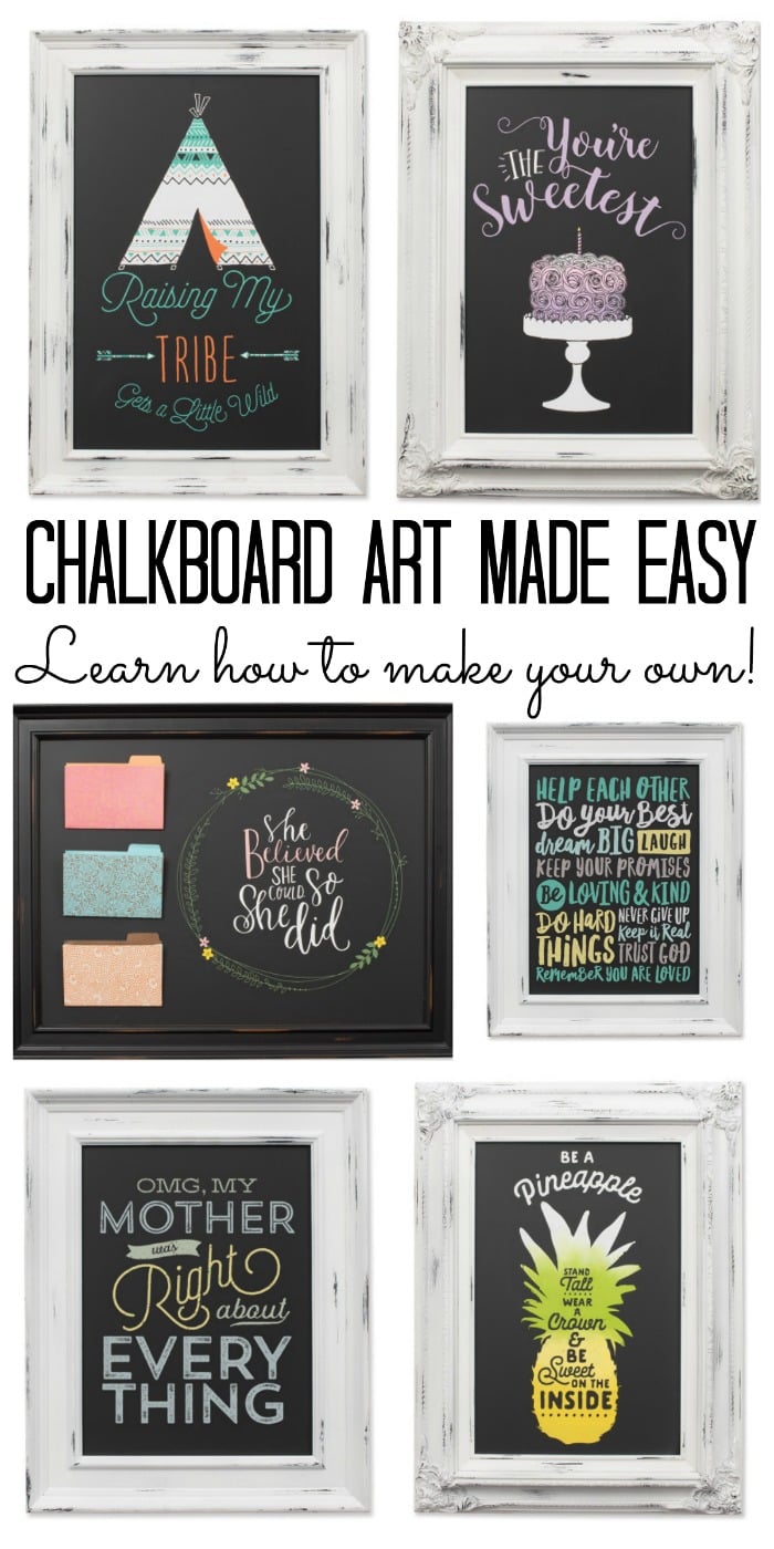 You can learn to make your own chalkboard art! This easy method is perfect for anyone -- even beginners!