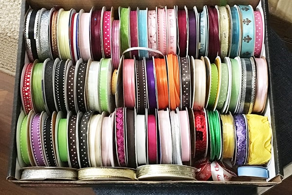 DIY ribbon craft ribbon organizer