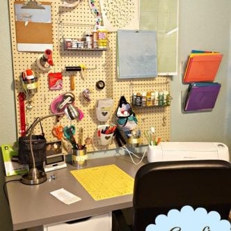 pegboard craft organizer