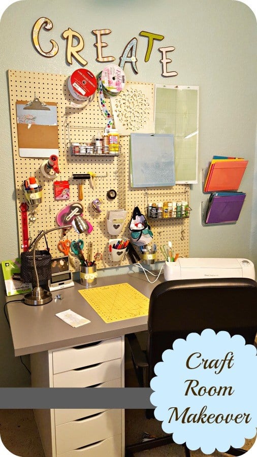 pegboard in a craft room