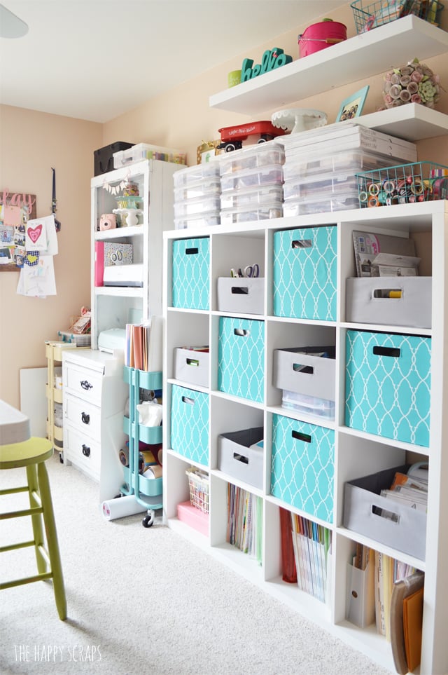 bright and colorful craft room