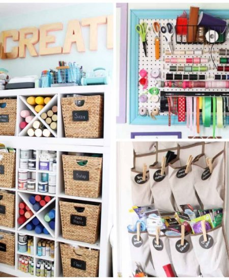 Craft room organization - ideas from a blogger that will work in any space!