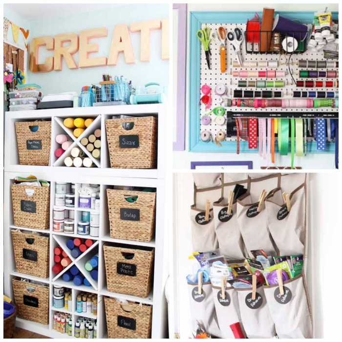 Craft room organization - ideas from a blogger that will work in any space!
