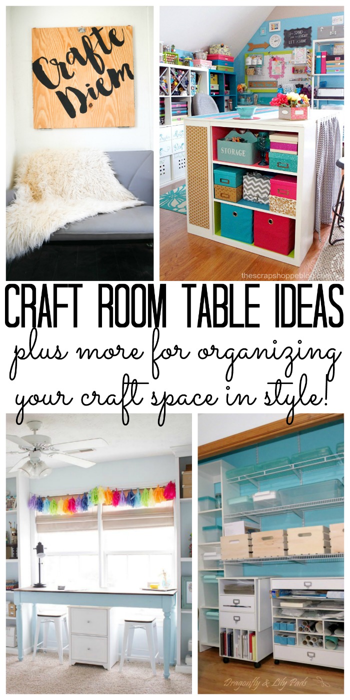 craft room table organization