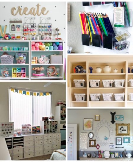 Create the craft space of your dreams with these ideas! Great ideas for organization and even small spaces!