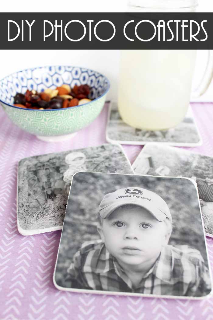 diy photo coasters pinnable image