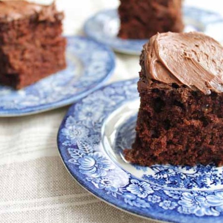 eggless chocolate cake on a plate