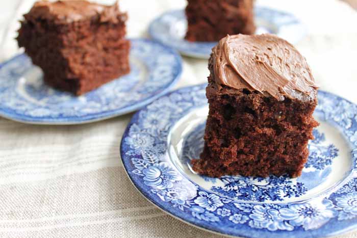 eggless chocolate cake on a plate