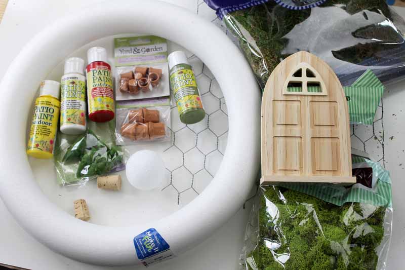 supplies to make a fairy wreath