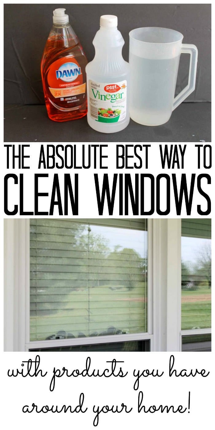 The absolute best way to clean windows and all of the supplies are probably on hand around your home!