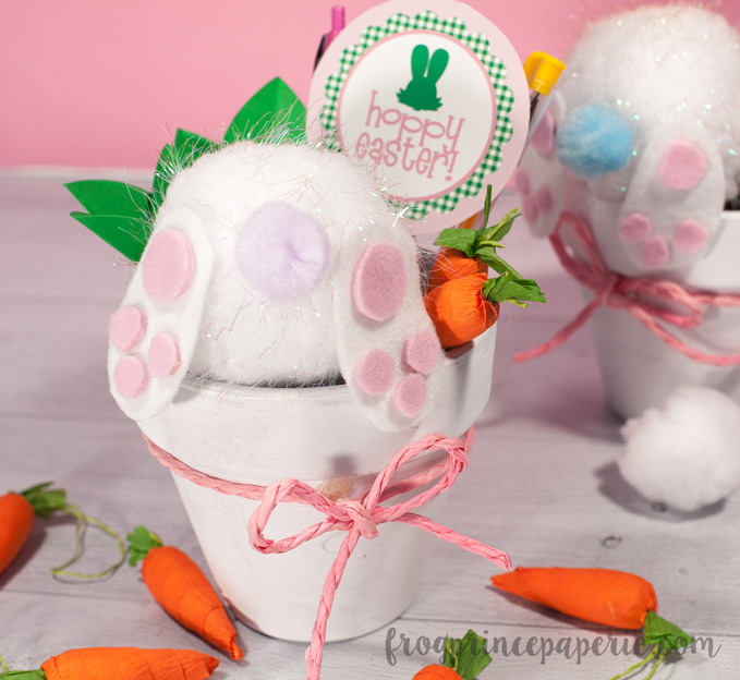 Easter Bunny flower pot craft